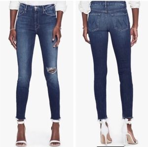 Mother high waisted looker ankle fray jeans 'Cat Attack'